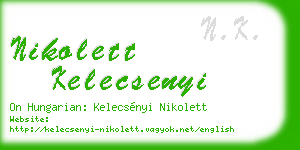 nikolett kelecsenyi business card