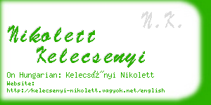 nikolett kelecsenyi business card